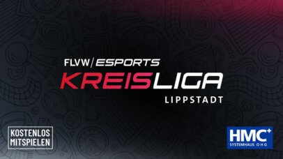 Logo der E-Sports Kreisliga Lippstadt mit HMC Sponsorenlogo