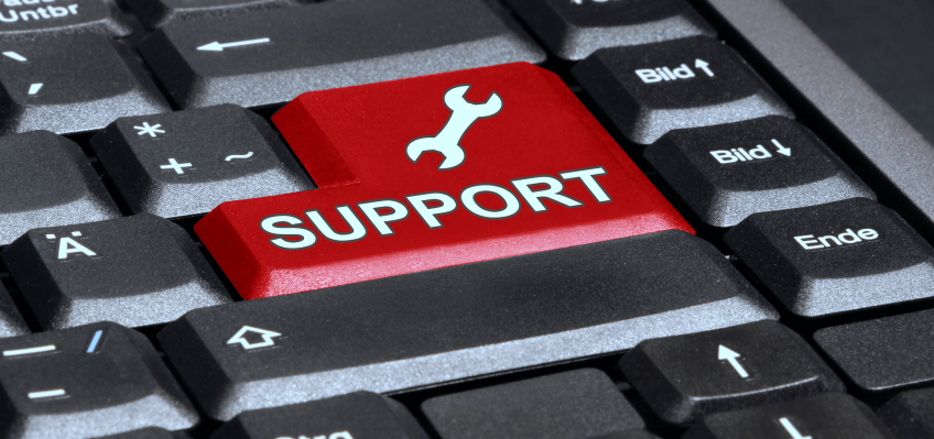 support Taste auf Tastatur für managed-service