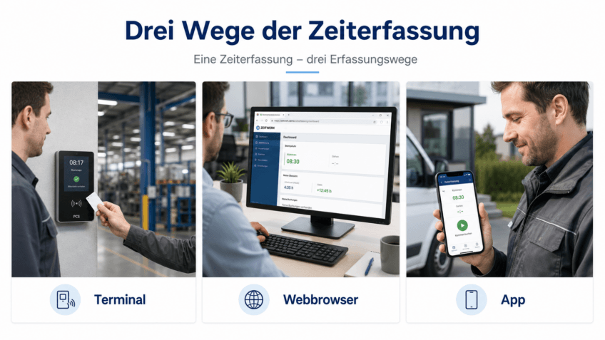 Zeiterfassung per Terminal Webbrowser und App