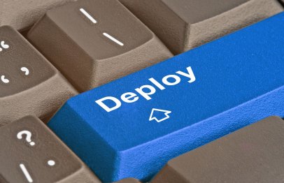 Taste mit deploy beschriftet - innerhalb des patch management wird ein Patch deployed