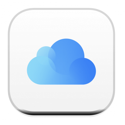 Das Wolkenlogo von Apple zur symbolische Darstellung der icloud